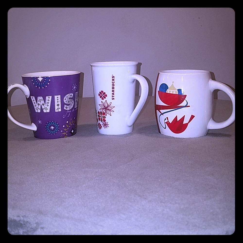 3 Starbucks Coffee Mugs